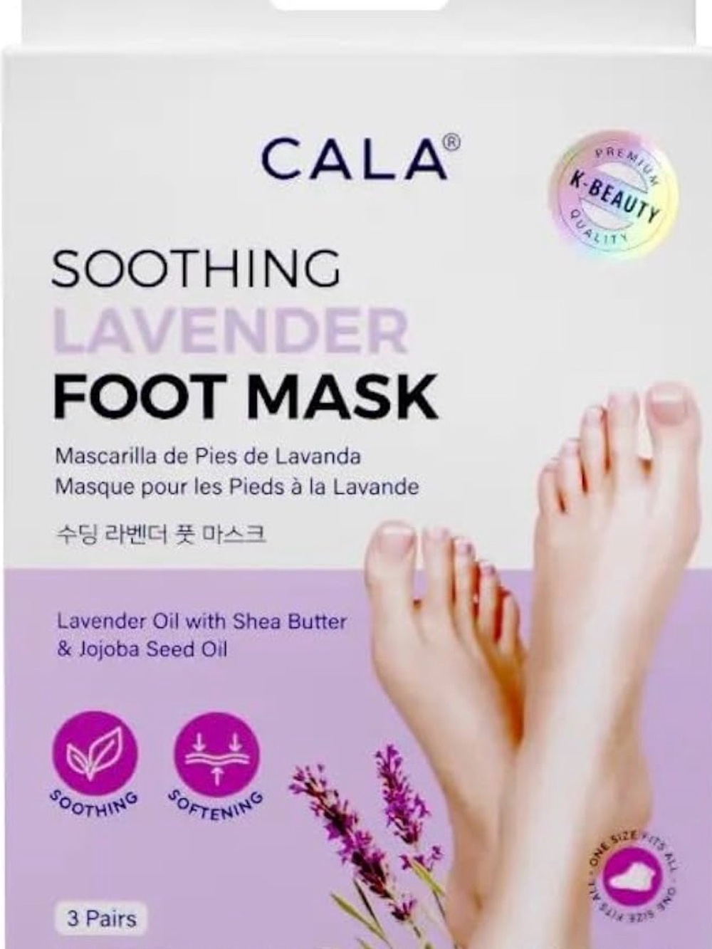3 Soothing Lavender Foot Mask - Lavender